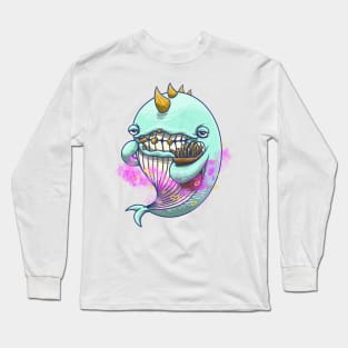 Snacking Space Whale Long Sleeve T-Shirt